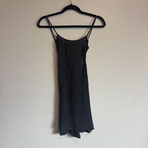 Brandy Melville Black and White Polka Dot Midi Dress